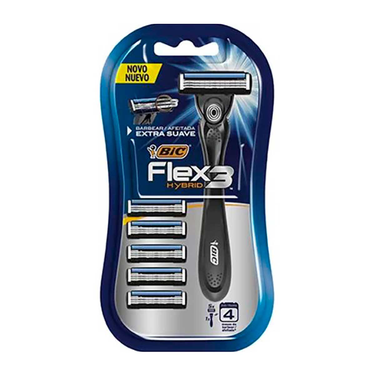 Aparelho Barbeador Bic Flex 3 Hybrid Ex. Suave + 5 Cargas 968722