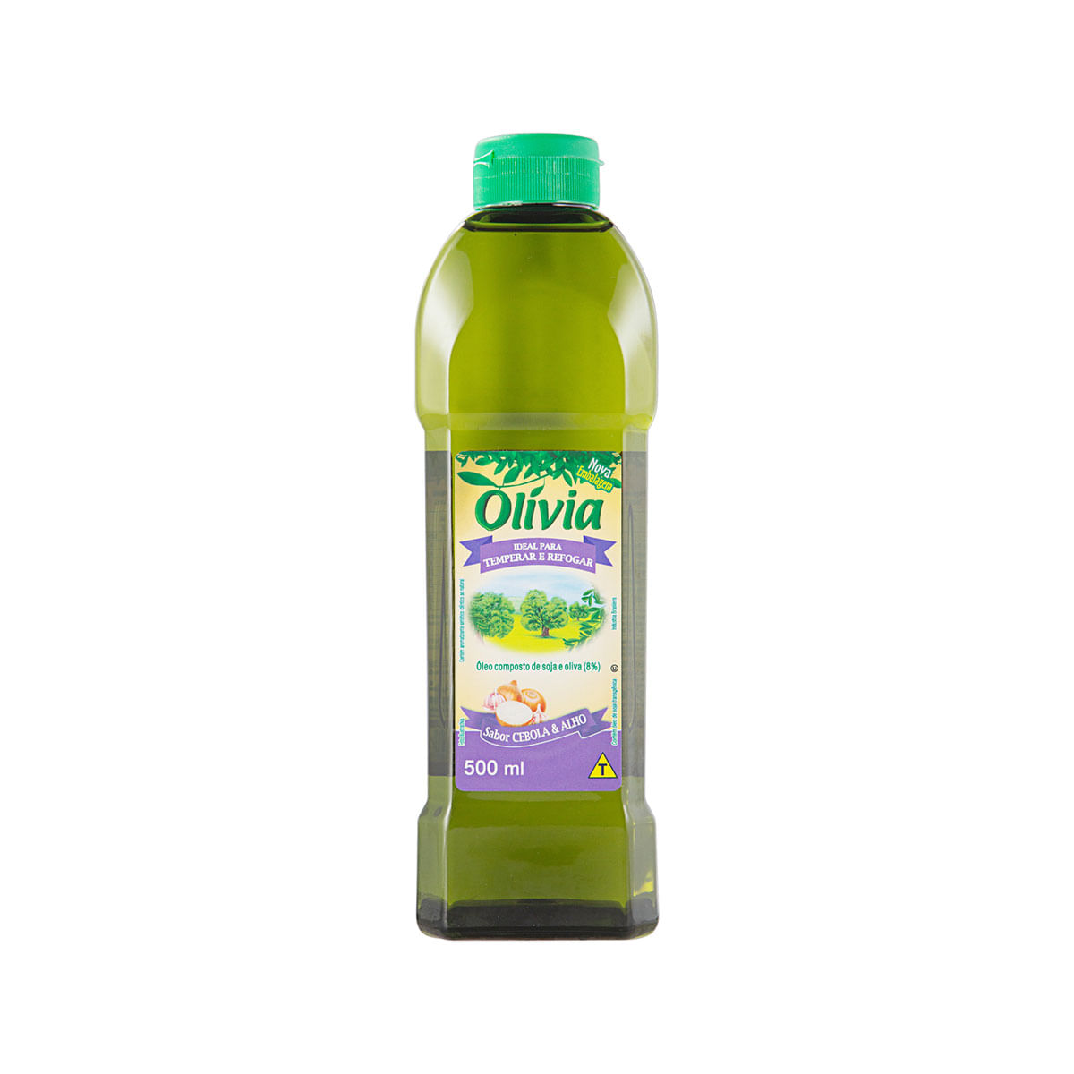 Óleo Composto de Soja e Oliva Cebola & Alho Olívia Garrafa 500ml