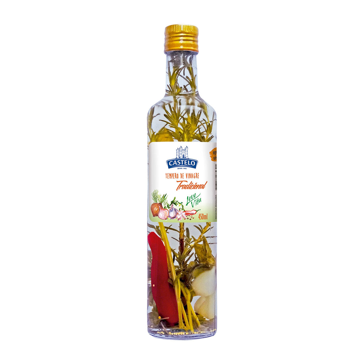 Vinagre de Álcool Tempero Castelo Leve Vita 450ml