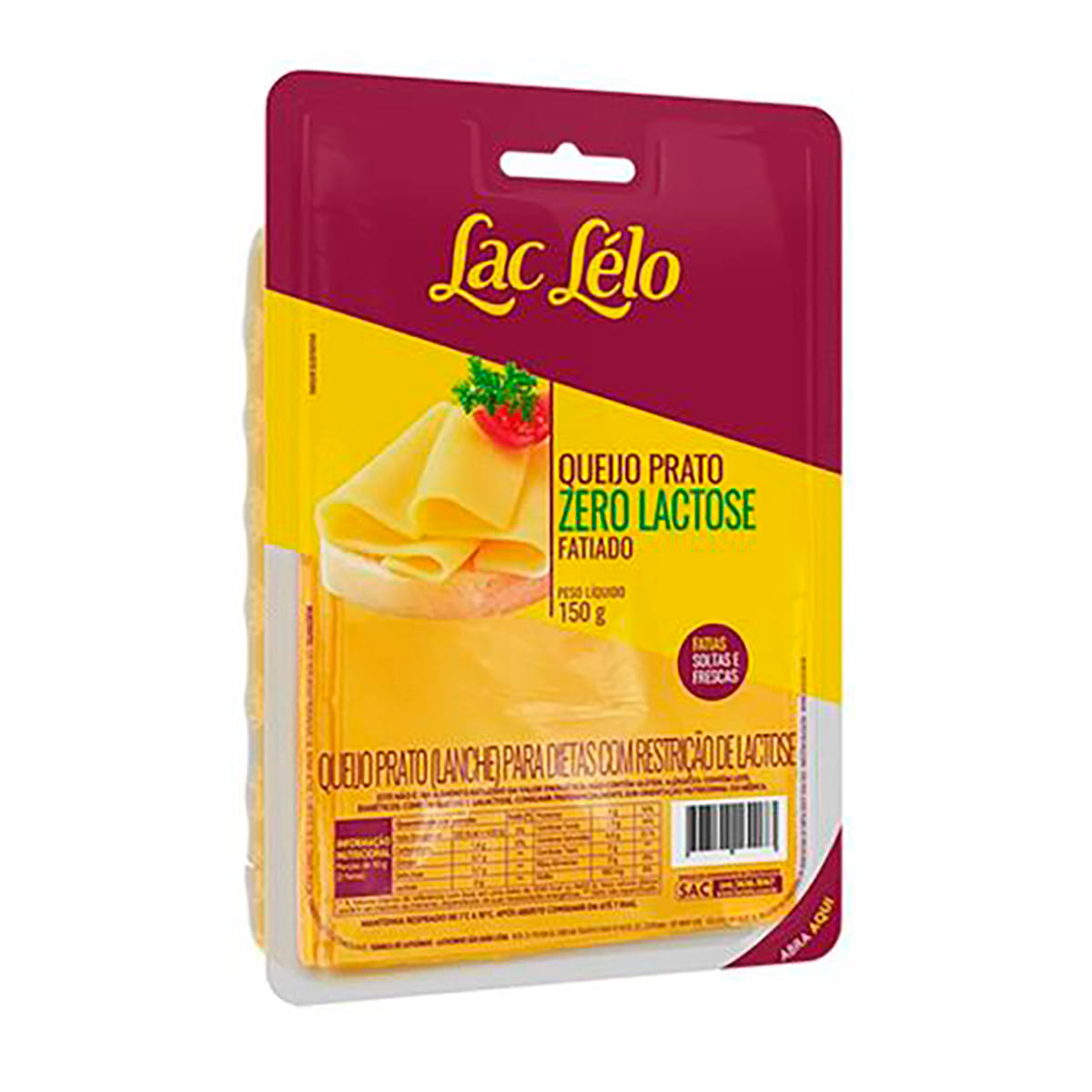 Queij Prat Zero Lactos Fat Lac Lelo 150 g