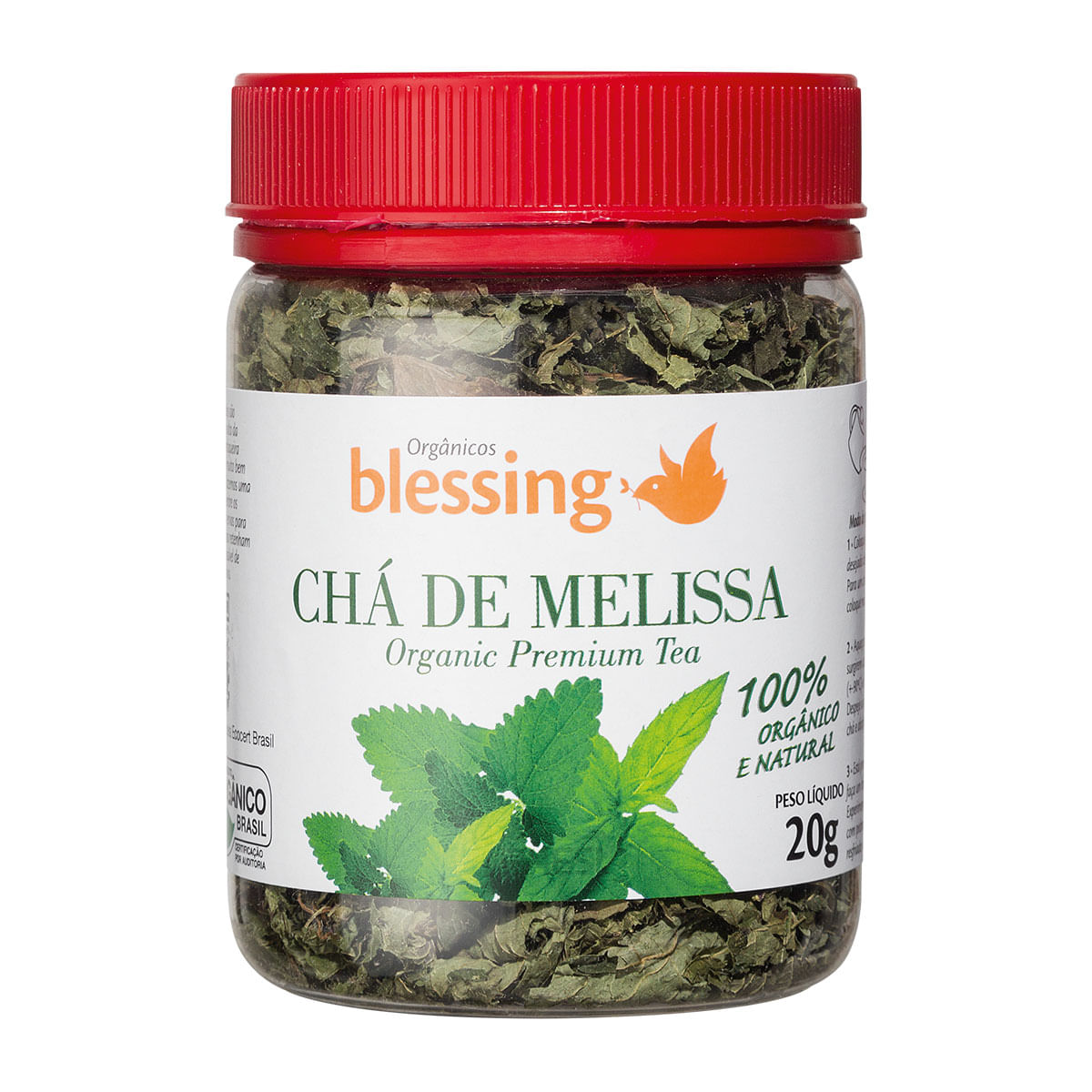 Chá de Melissa Orgânico Blessing 20g | Carrefour