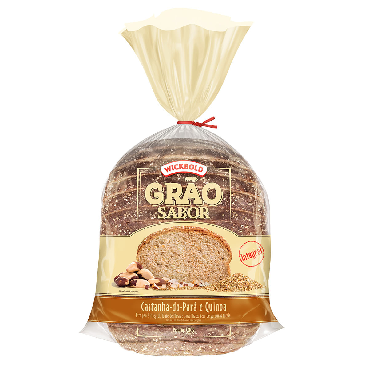 Pão de Forma Multigrãos Castanha-do-Pará e Quinoa Wickbold 500g