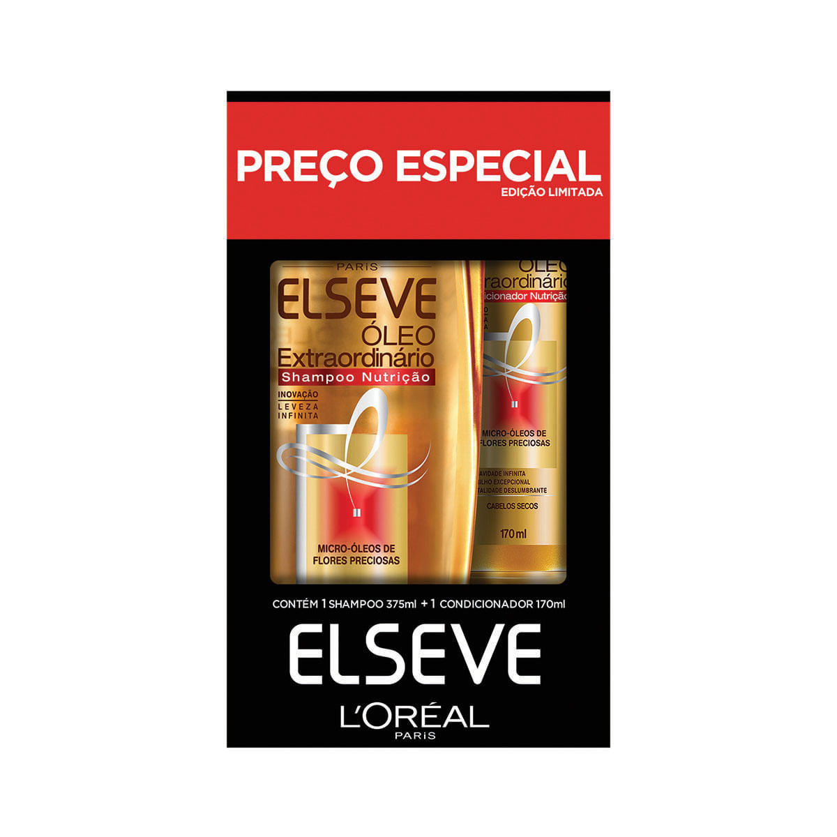 Kit Elseve Óleo Extraordinario Shampoo 375ml + Condicionador 170ml