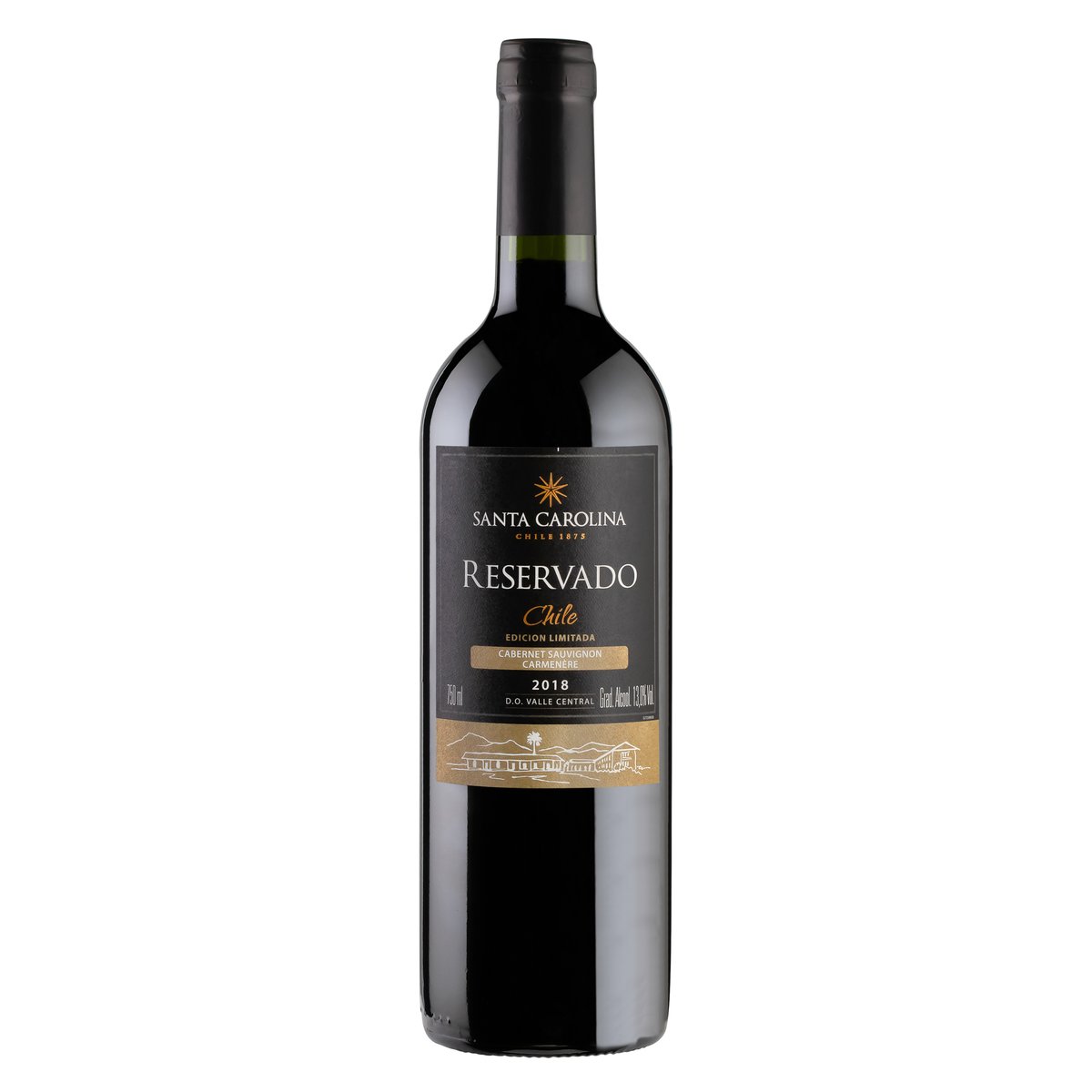 Vinho Chileno Tinto Meio Seco Reservado Cabernet Sauvignon Carménère Santa Carolina 750ml