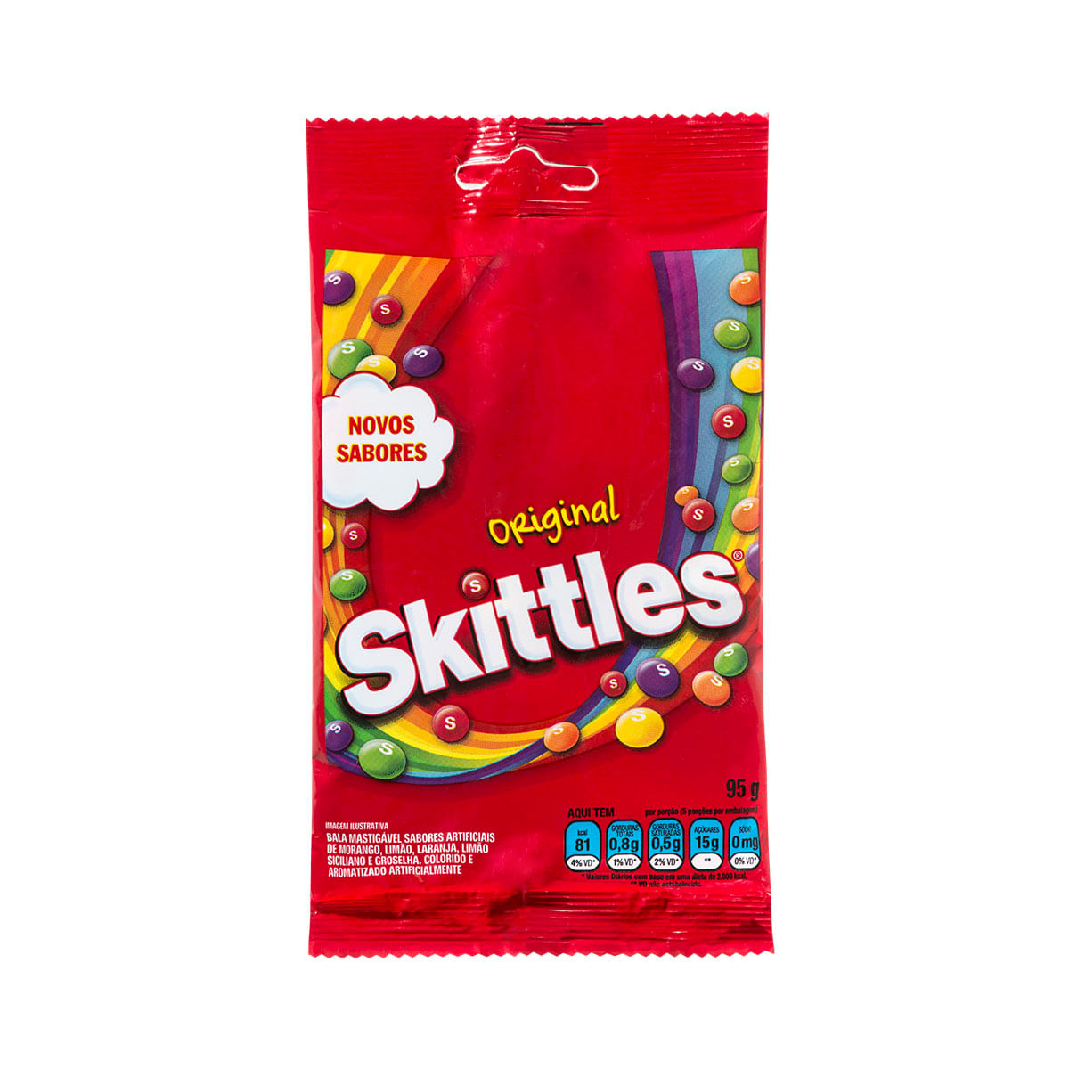 Bala de Frutas SKITTLES 95g - Sabor Original