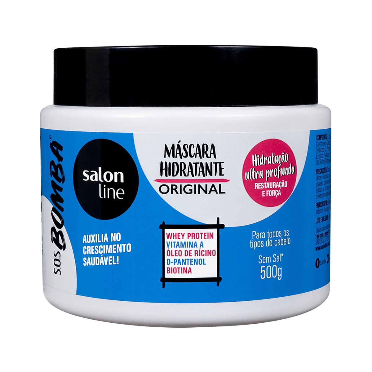 Creme de Tratamento Salon Line S.O.S Bomba Hidratação Óleo de Rícino 300ml