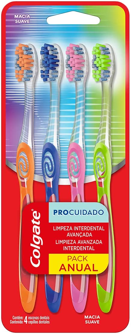 Escova de Dente Colgate Pro Cuidado 4 unidades