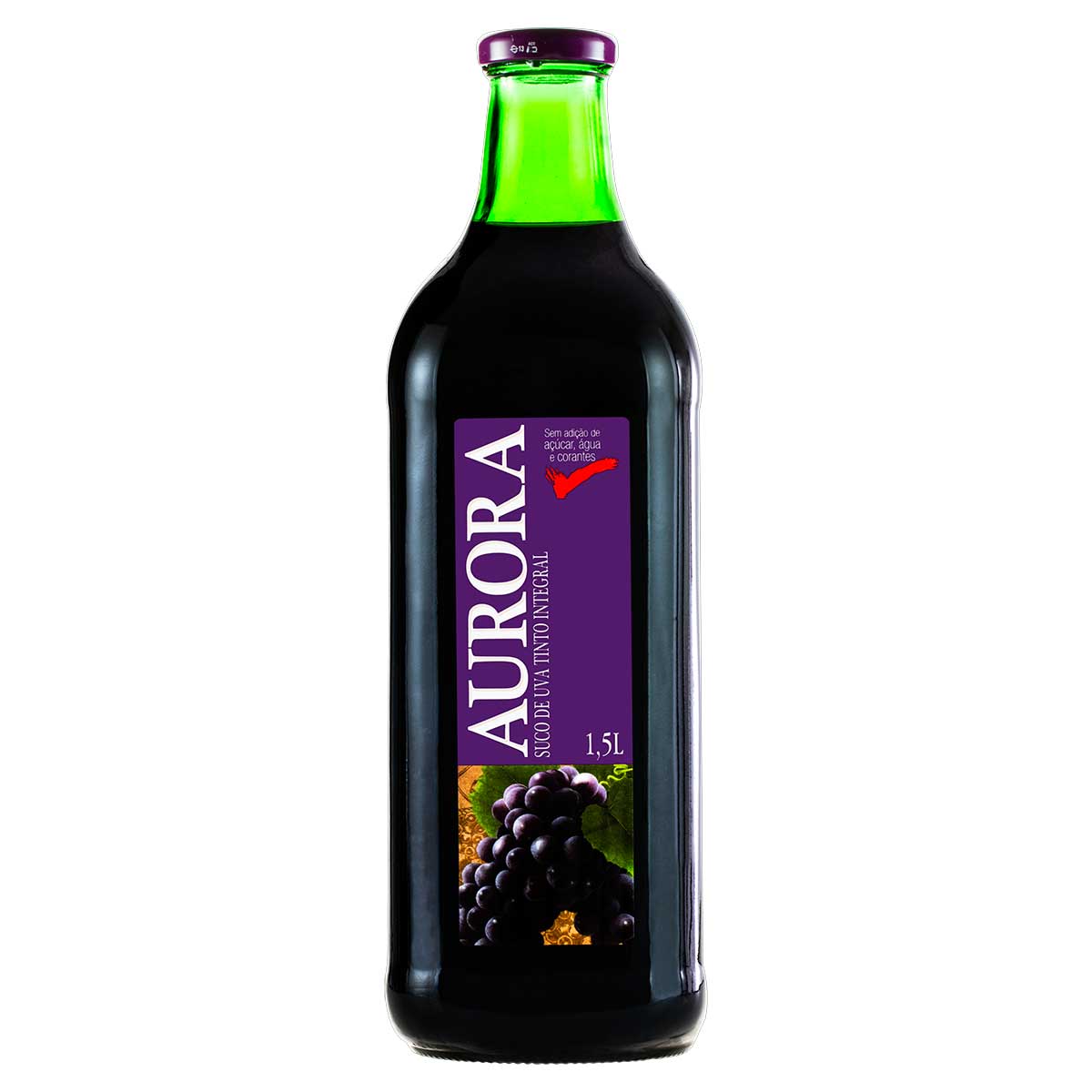 Suco Integral Uva Tinto Aurora Garrafa 1,5 L