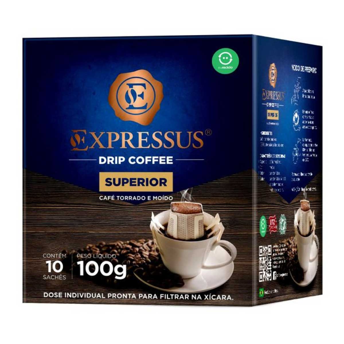 Café Drip Coffee Expressus Blend Gourmet 10 g com 10 Unidades | Carrefour