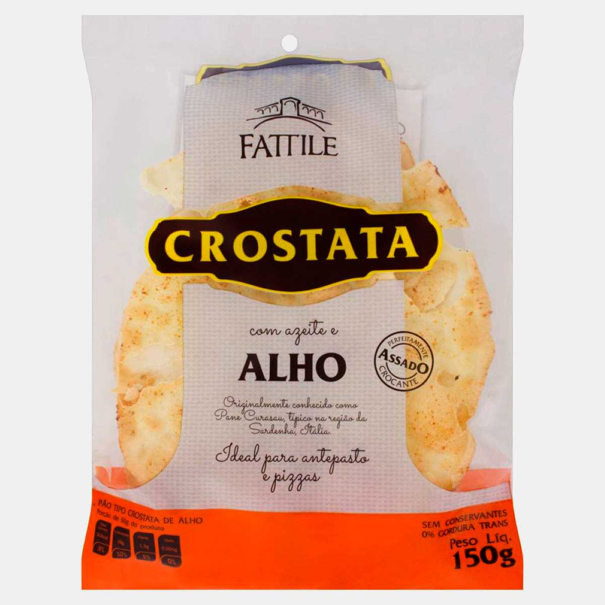 Pão Tipo Crostata com Alho Fattile 150 g
