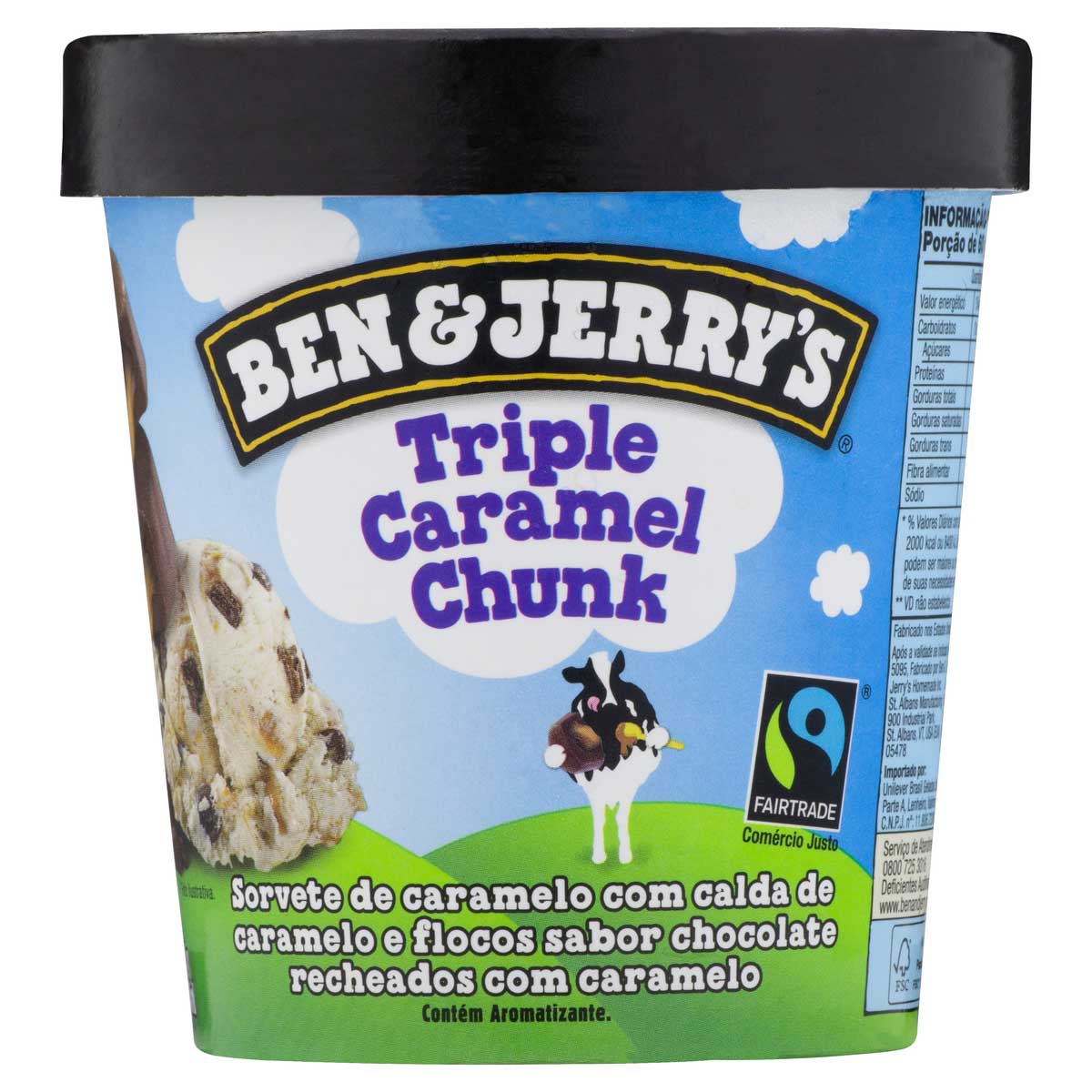 Sorvete Triple Caramel Chunk Ben & Jerry's Pote 458 ml