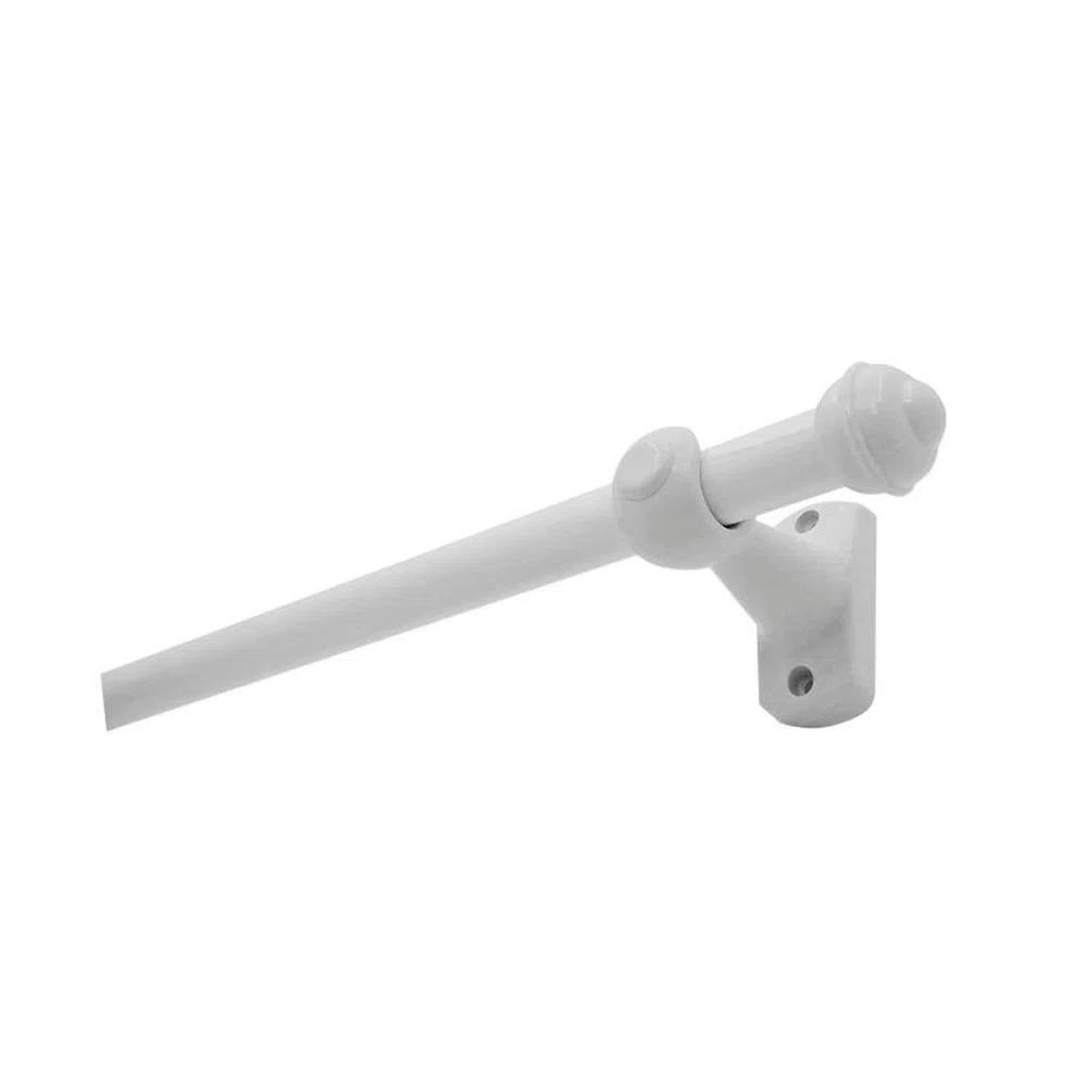 Kit Varão Para Cortina Branco 3m 19mm