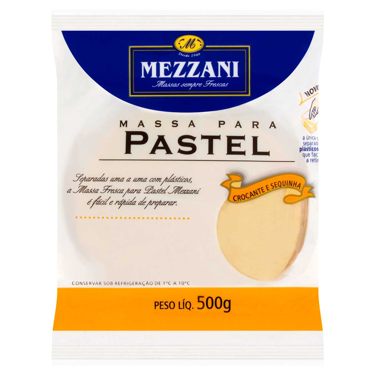 Massa para Pastel Mezzani Pacote 500 g