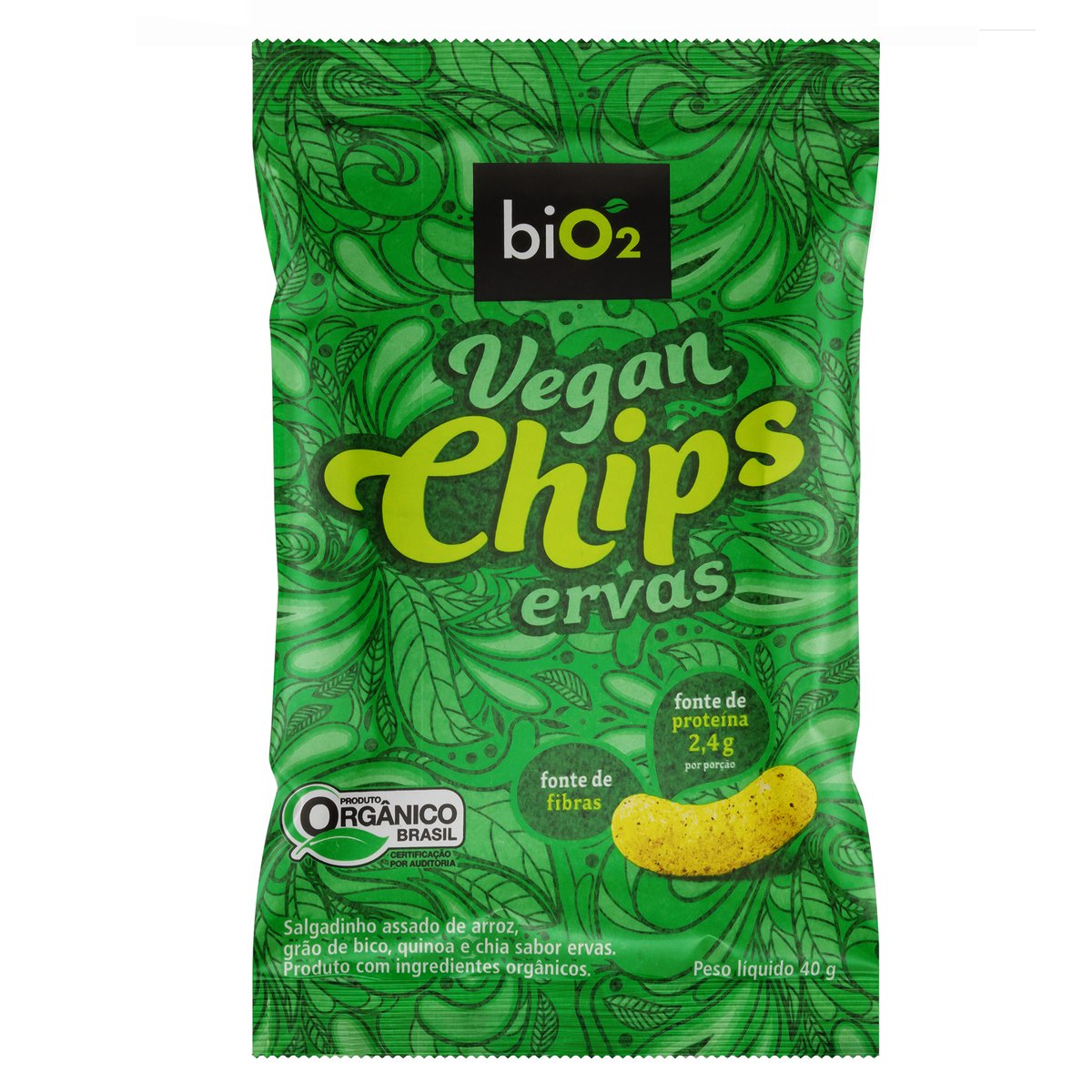 Chips Orgânico Ervas biO2 Vegan Chips Pacote 40 g