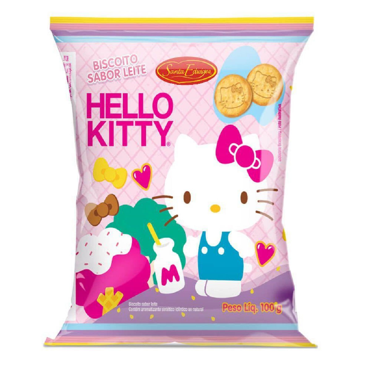 Biscoito Sabor Leite Hello Kitty 100g