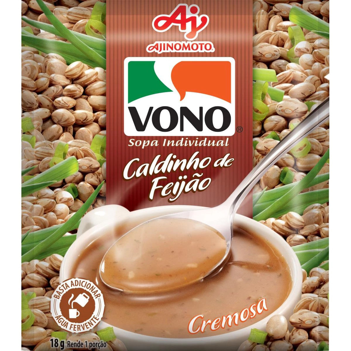 Sopa de Caldinho de Feijão Cremosa Vono 18g