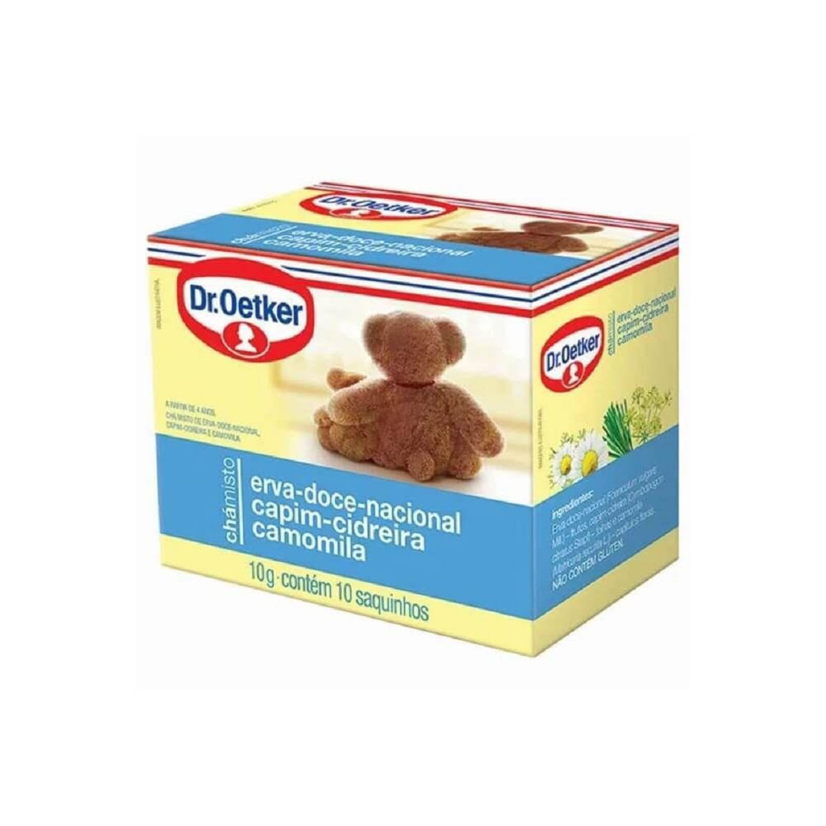 Chá de Erva Doce Capim Cidreira e Camomila Dr. Oetker Doce Carinho 10 sachês 10g