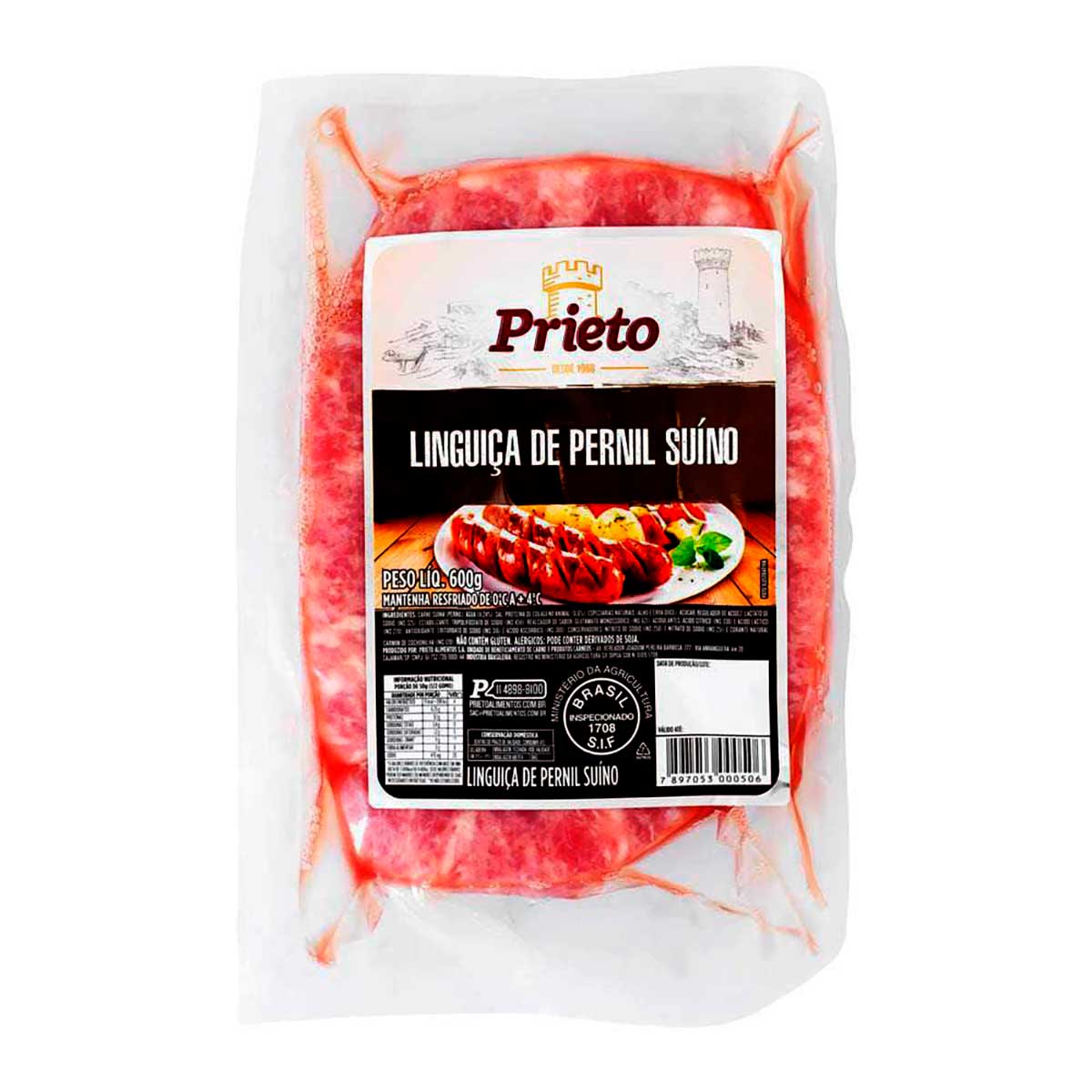 Linguiça Fininha de Pernil Suíno Prieto 500 g