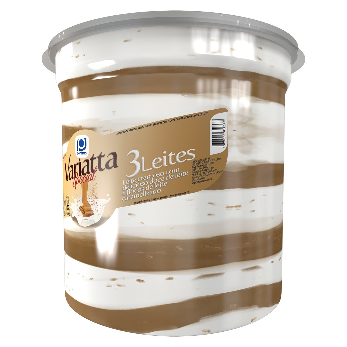 Sorvete 3 Leites Perfetto Variatta Special Pote 1,8 L