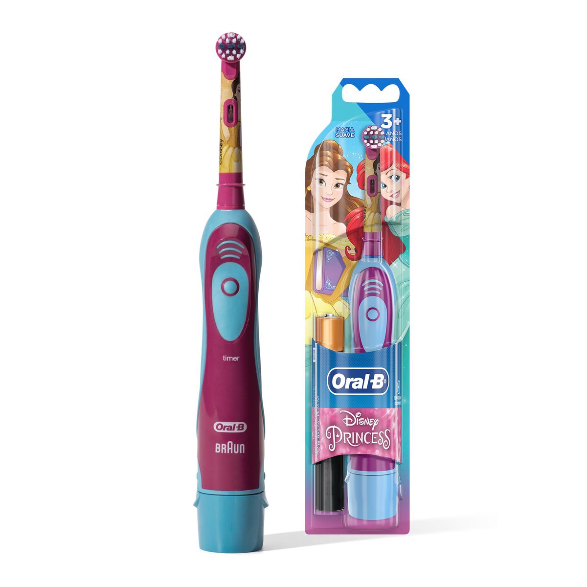 Escova Dental Oral-B Disney Princess + 2 Pilhas AA