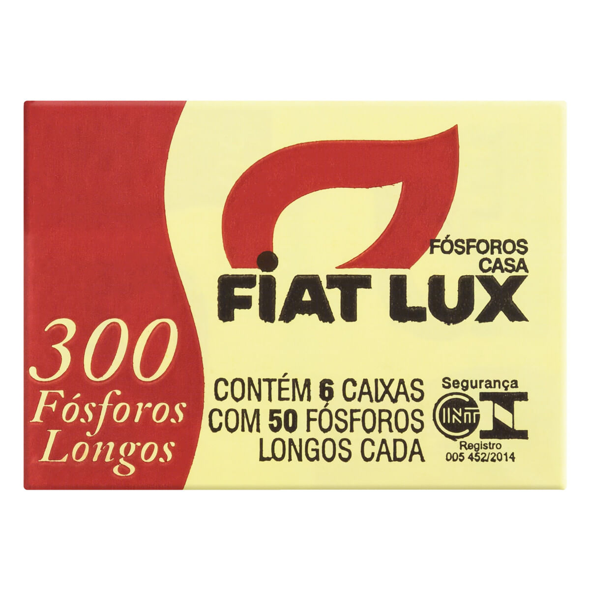 Fósforo de Segurança Longo 5 cm Fiat Lux 6 Unidades