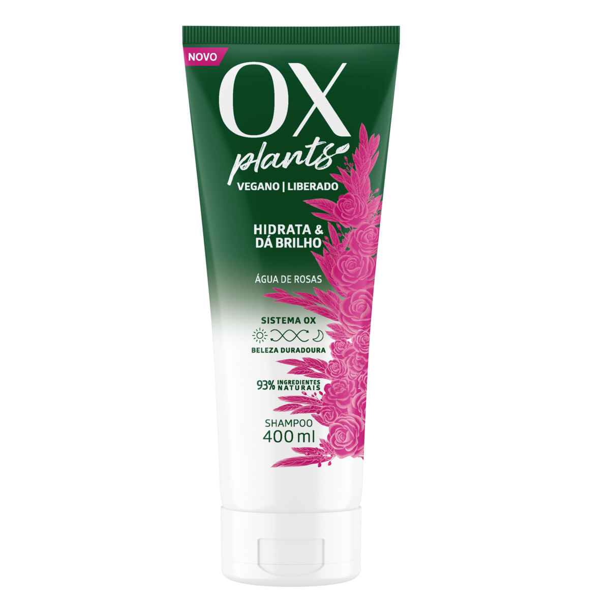 Shampoo OX Plants Hidrata & Dá Brilho Bisnaga 400ml