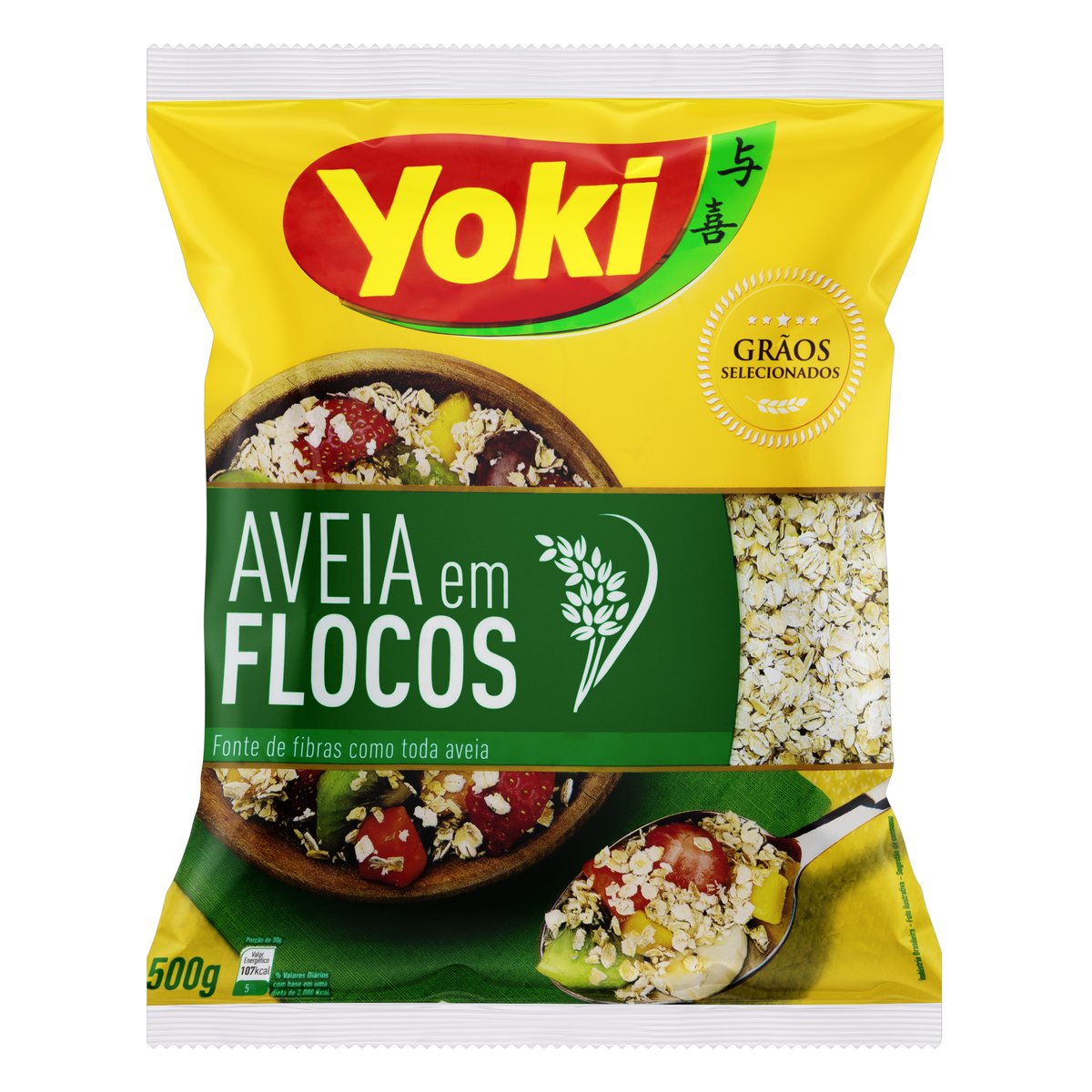 Aveia em Flocos Yoki Pacote 500 g Embalagem Econômica