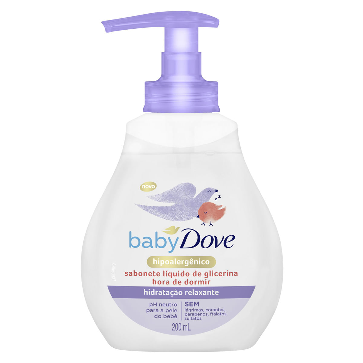 Sabonete Líquido de Glicerina Hidratação Relaxante Dove Baby Hora de Dormir Frasco 200 ml