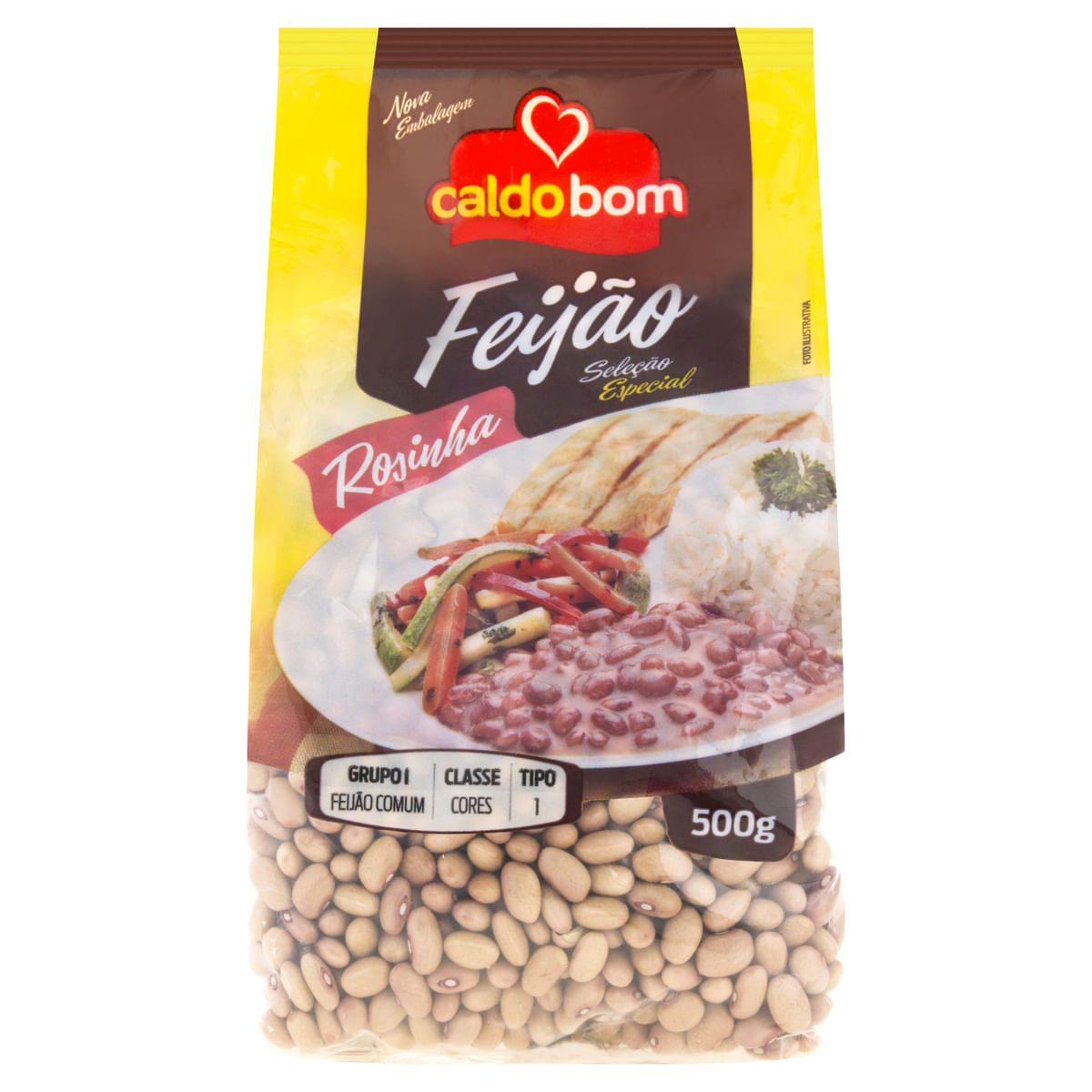 Feijão Rosinha Tipo 1 Caldo Bom Seleção Especial 500 g