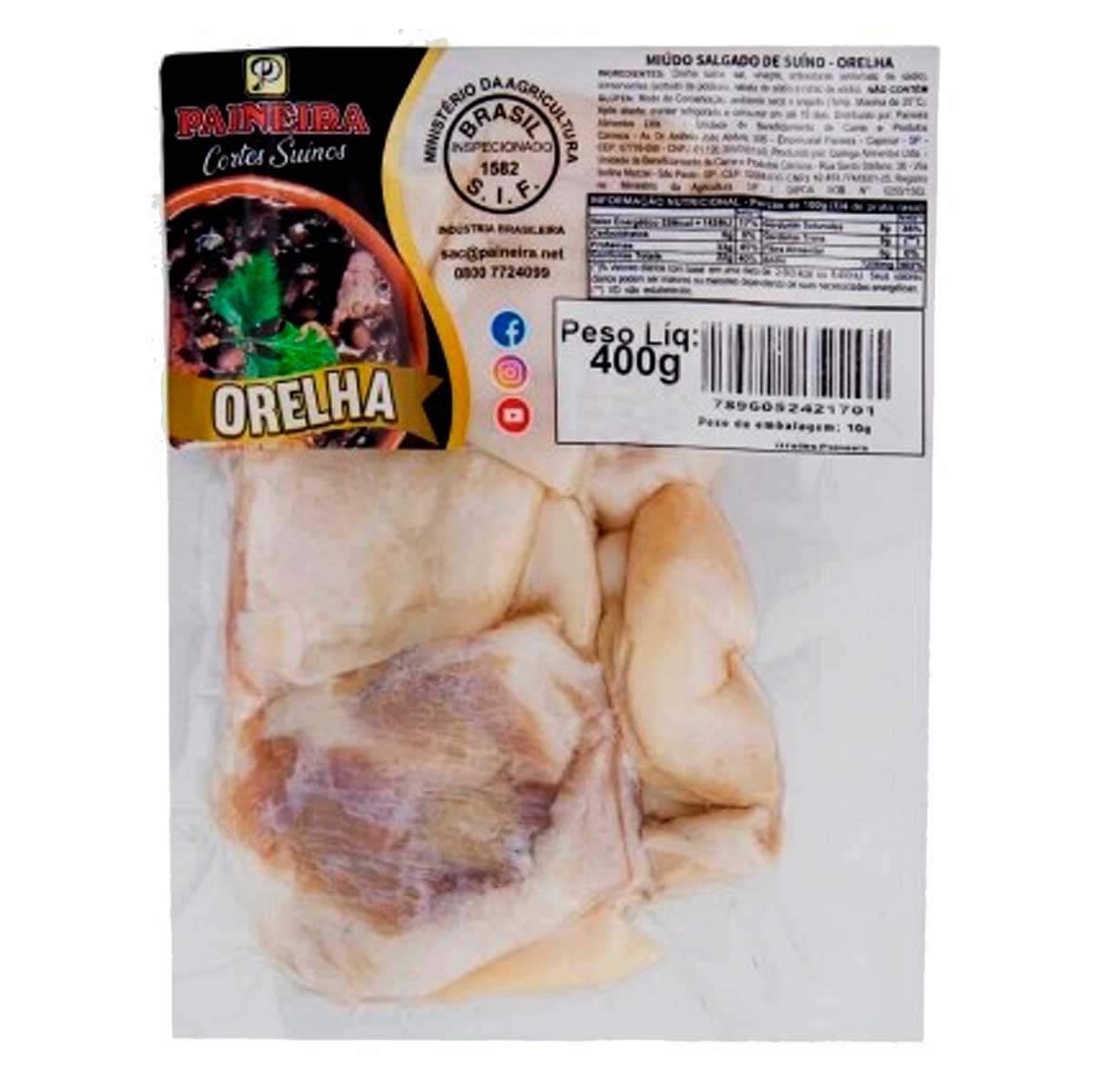 Orelha Salgada Suína Paineira 400 g