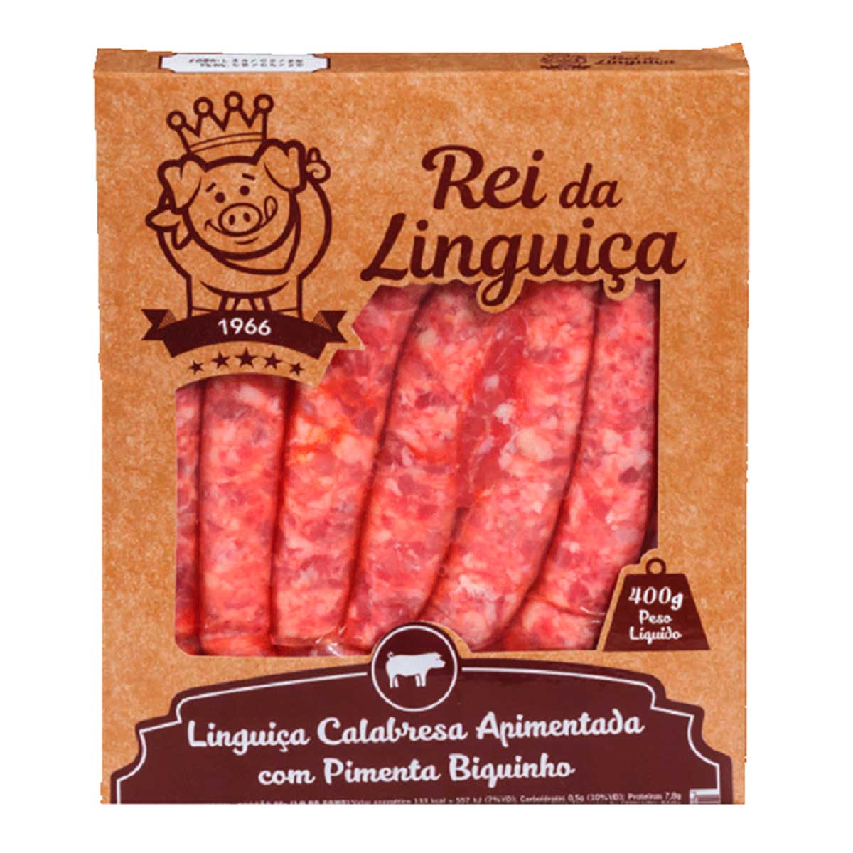 Calabresa Apimentada Biquinho Spirale Rei Da Linguiça 400 g