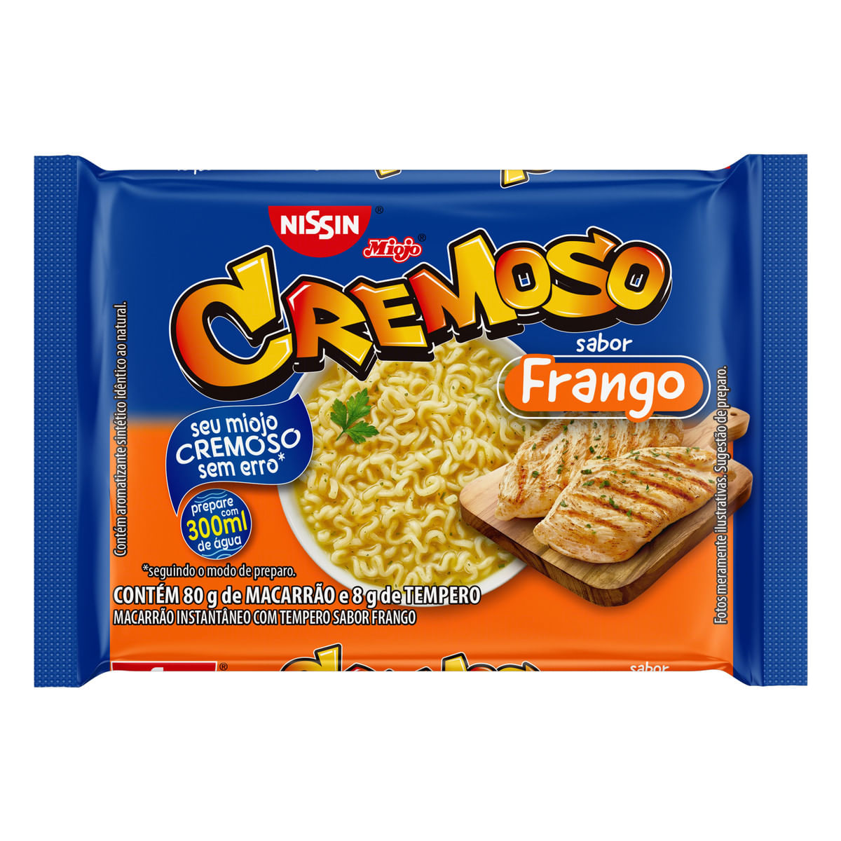 Macarrão Instantâneo Frango Nissin Miojo Cremoso Pacote 88g