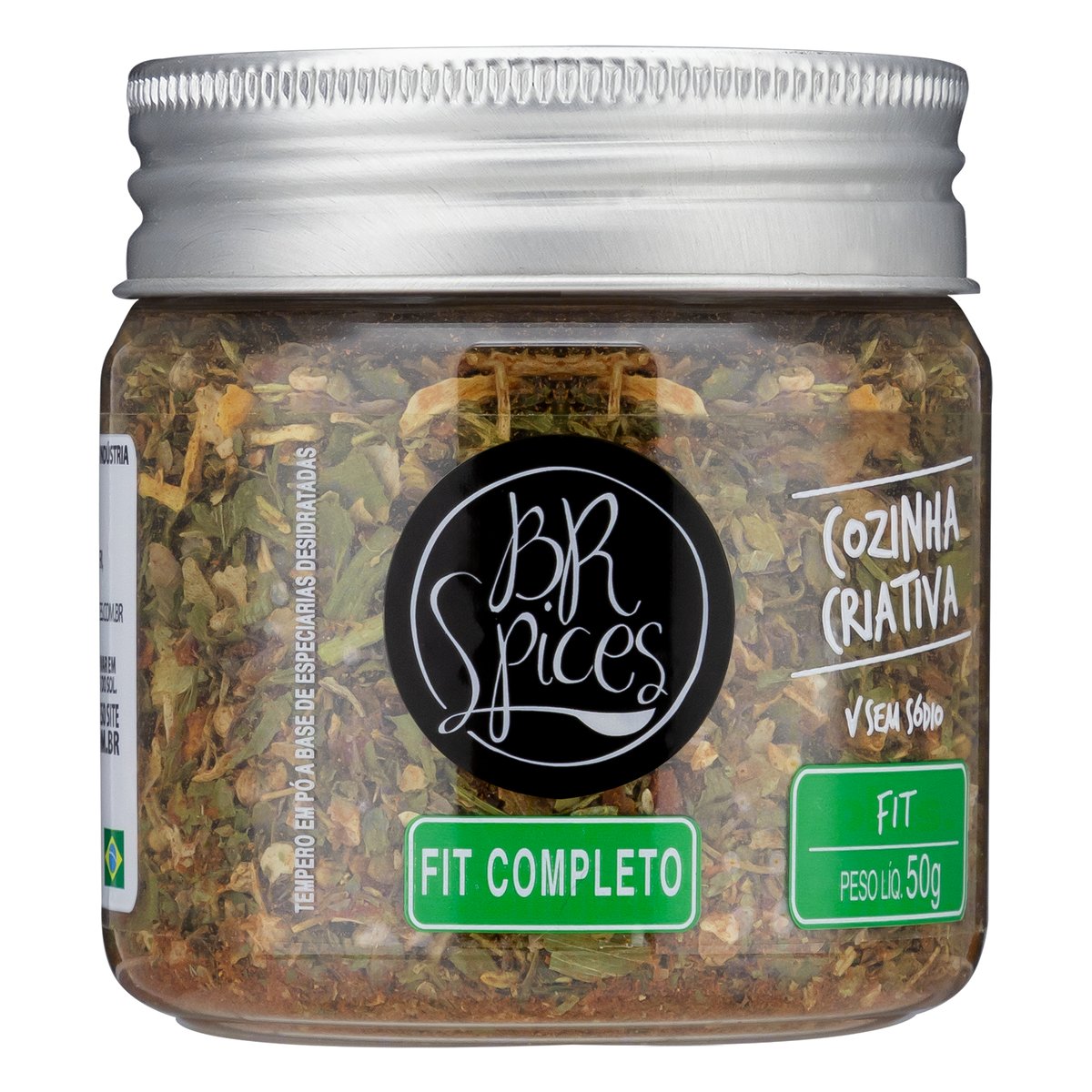 Tempero em pó a base de especiarias desidratadas Zero Sódio Fit Completo BR Spices Pote 50 g