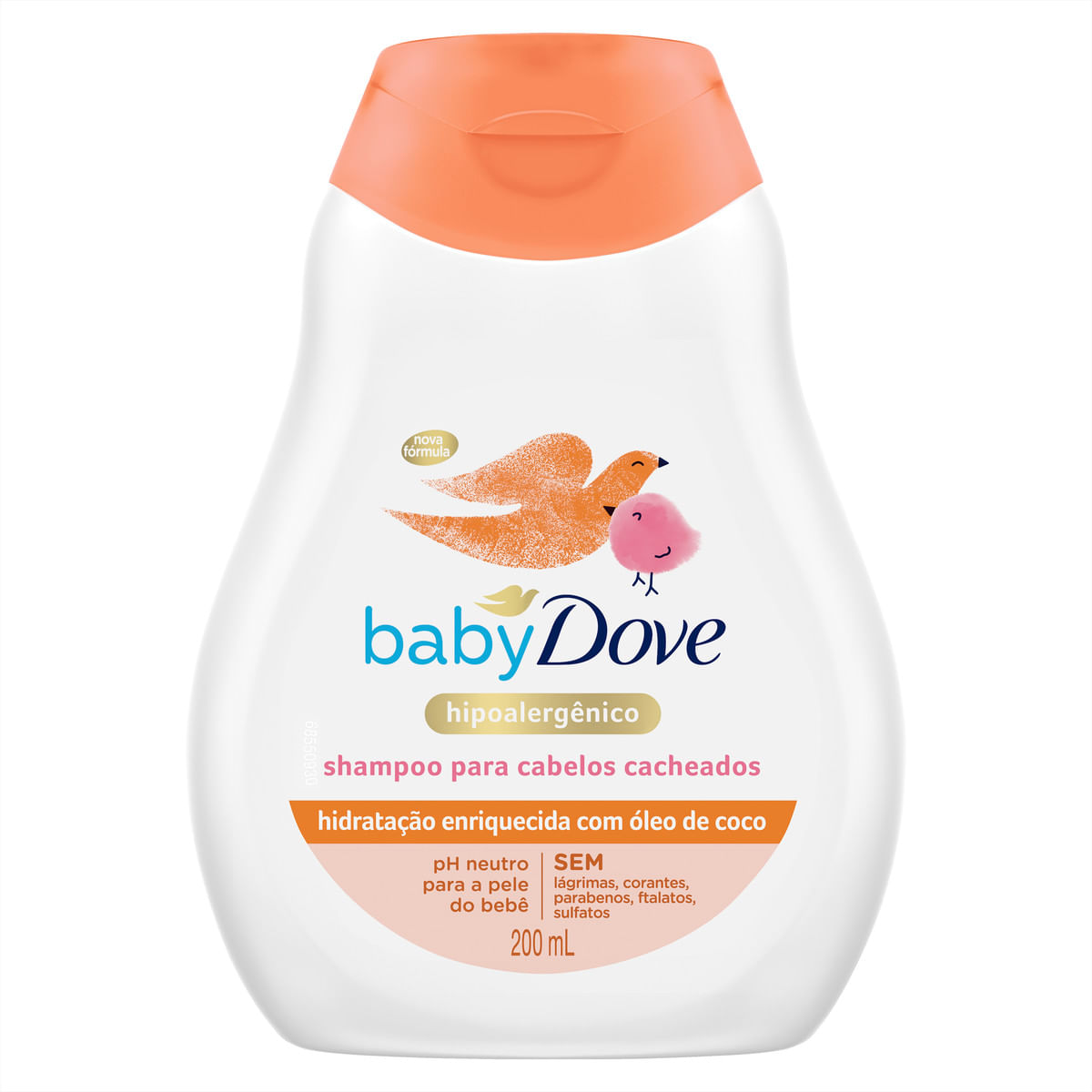 Shampoo Hidratação Enriquecida com Óleo de Coco para Cabelo Cacheado Dove Baby Frasco 200 ml