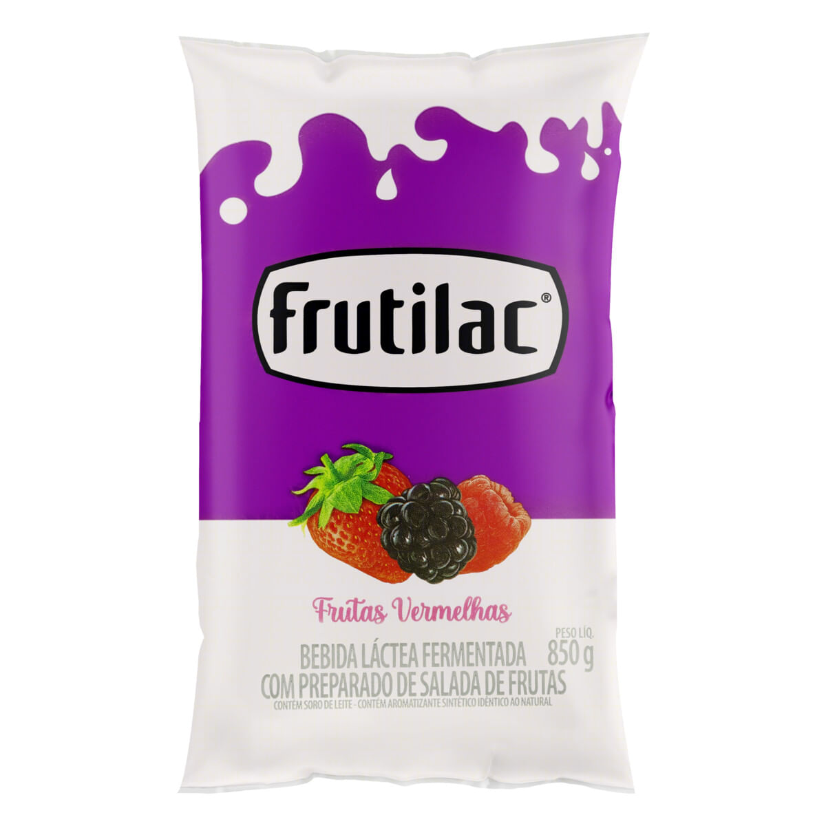 Bebida Láctea Fermentada Frutas Vermelhas Frutilac Pacote 850 g