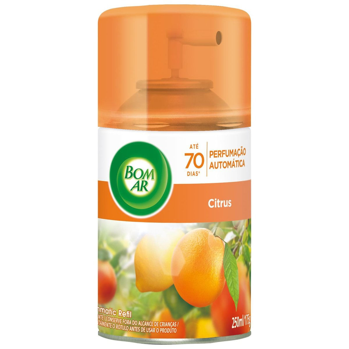 Aromatizador de Ambiente Bom Ar Automático Aerossol Freshmatic Limão Siciliano e Baunilha Refil 250ml