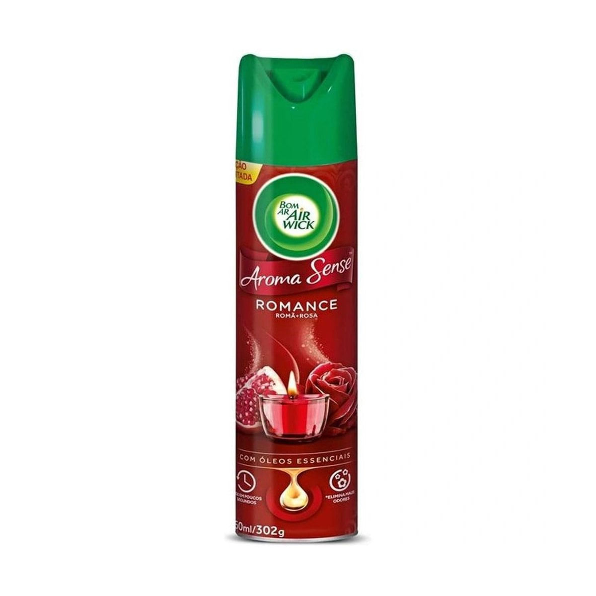 Aromatizador Bom Ar Aerossol Aroma Sense Romance 360ml