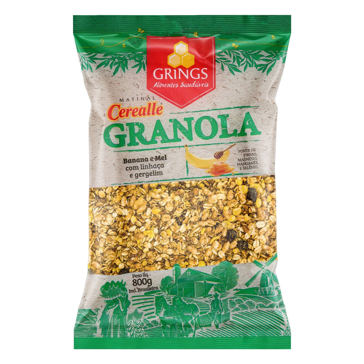 Granola Banana e Mel Grings 800g