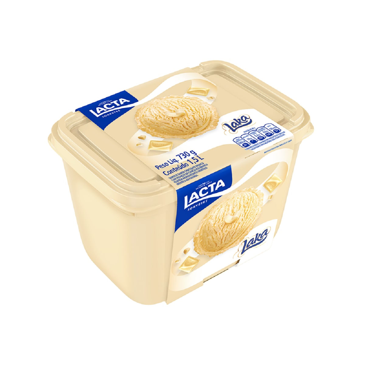 Pote de Sorvete 175ml, Chocolate Branco