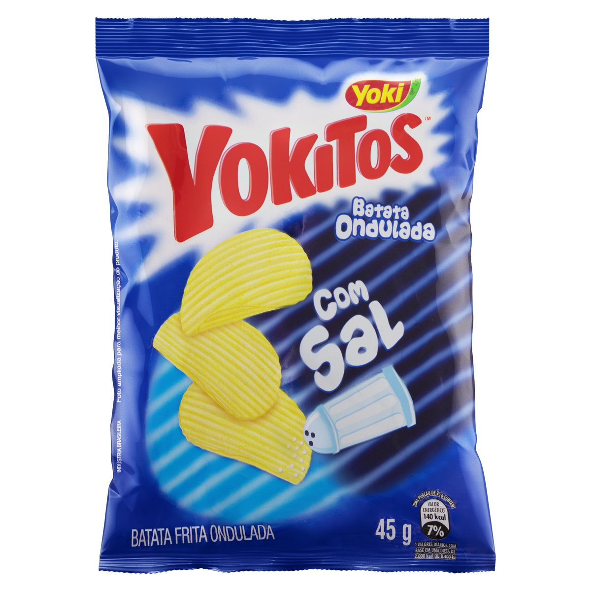 Batata Frita Ondulada com Sal Yoki Yokitos Pacote 45 g