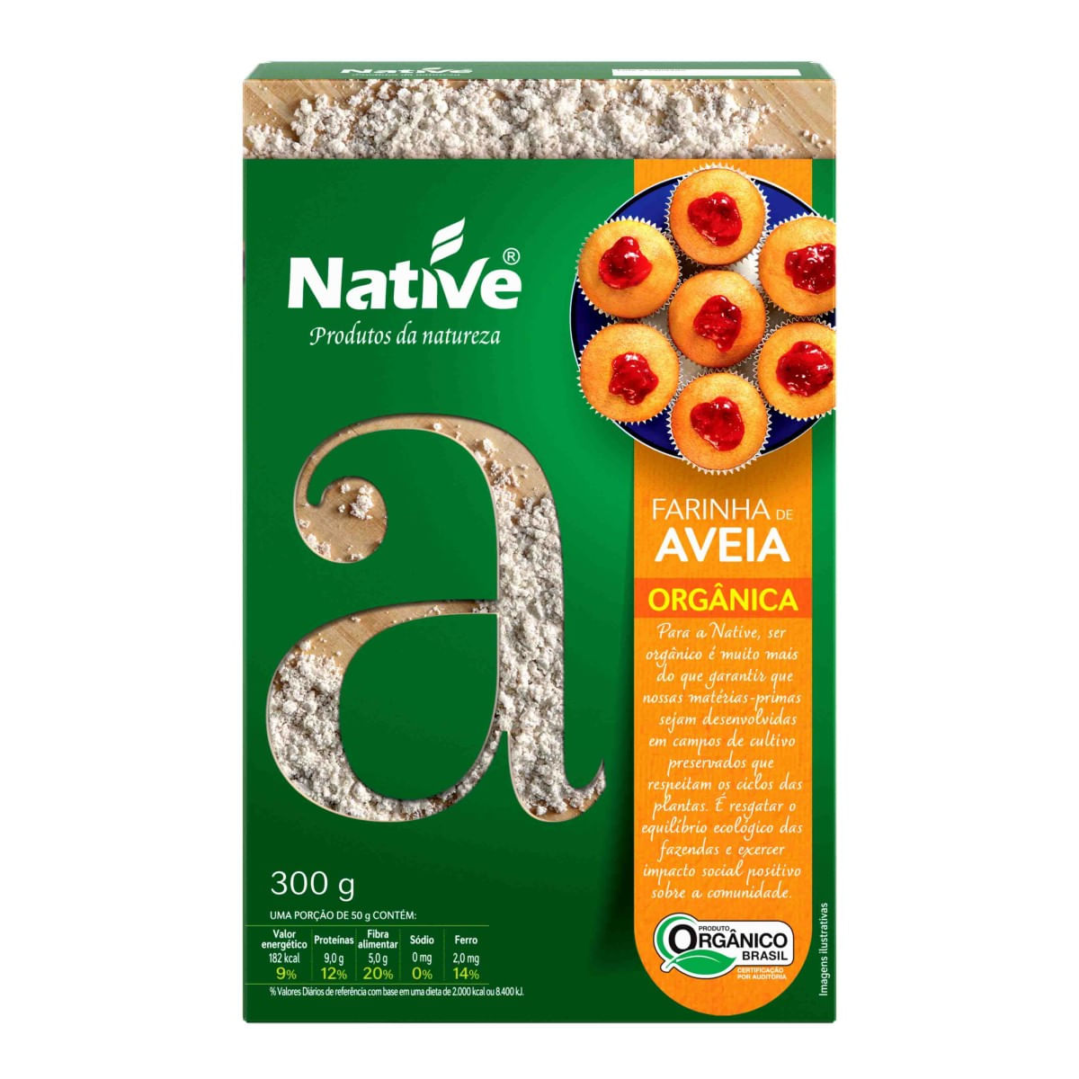 Farinha de Aveia Orgânica Native 300 g