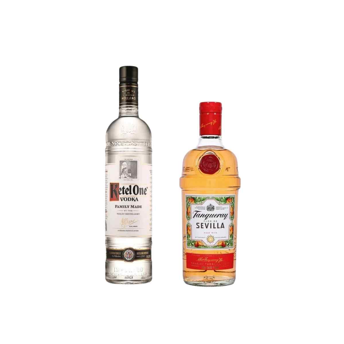 Kit Vodka Ketel One 1litro + Gin Tanqueray Sevilla 700ml