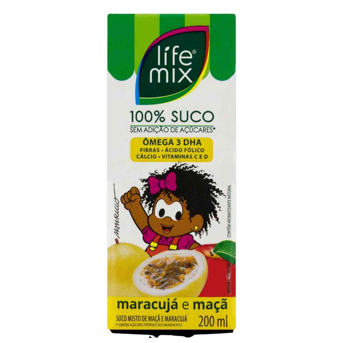 Suco Maracujá e Maçã Life Mix Turma da Mônica Caixa 200 ml