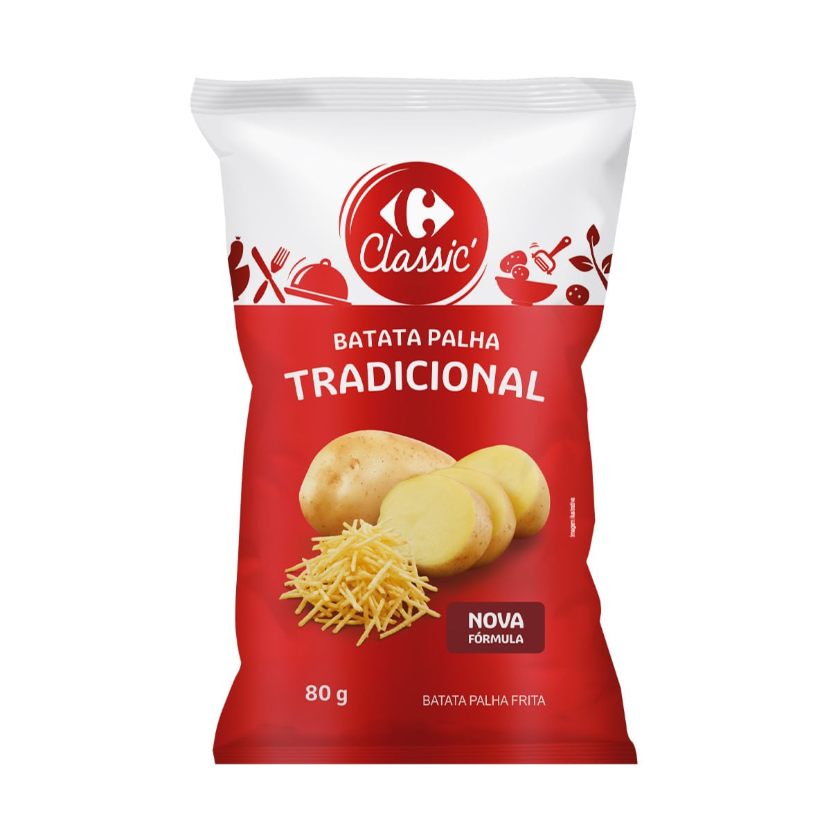 Batata Palha Tradicional Carrefour Classic 80 g