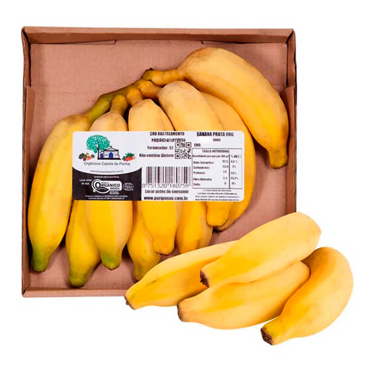 Banana CARLOS&WEBBER Orgânica Embalada 800g - Angeloni Super