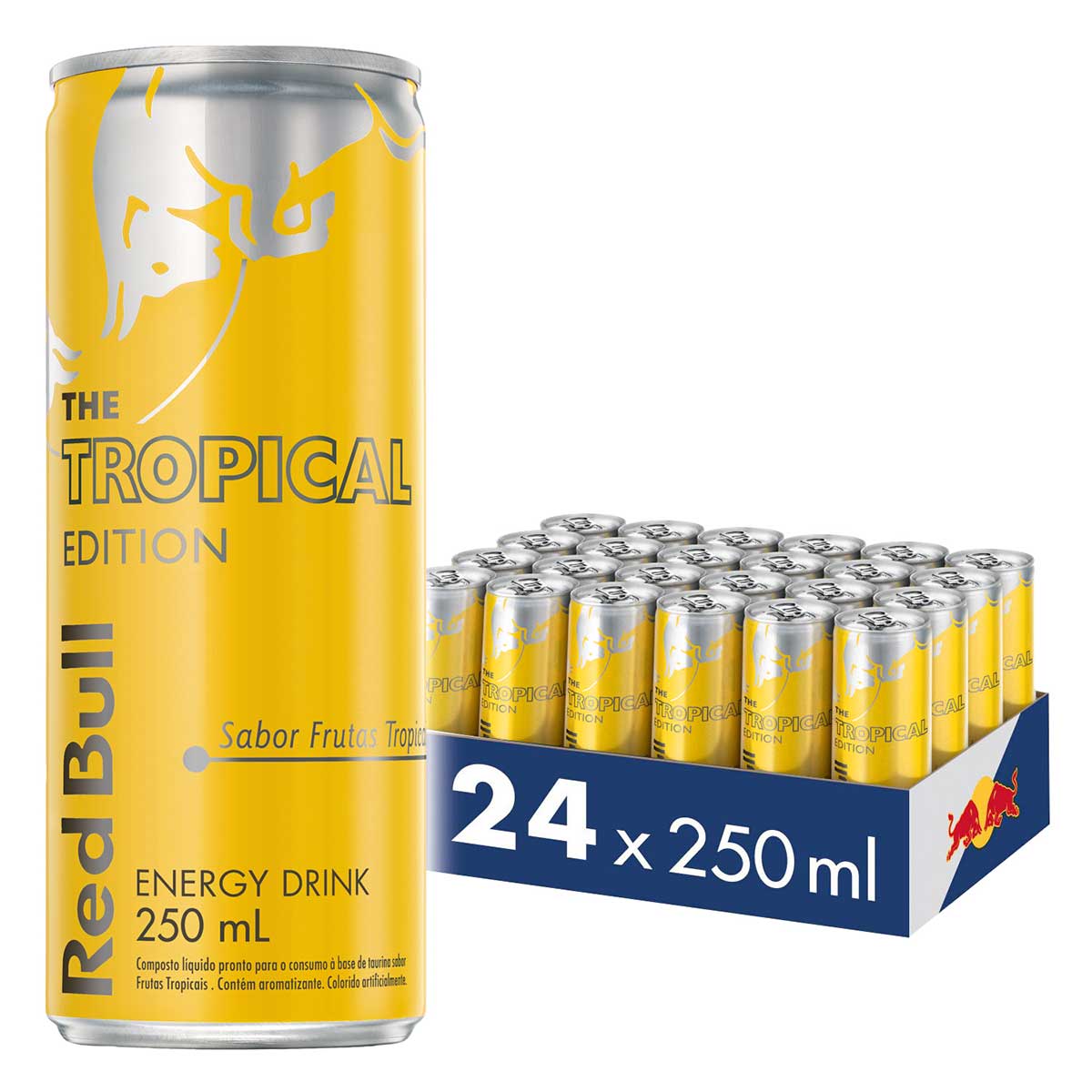 Energético Red Bull Energy Drink, Tropical Edition, 250 ml (24 latas)