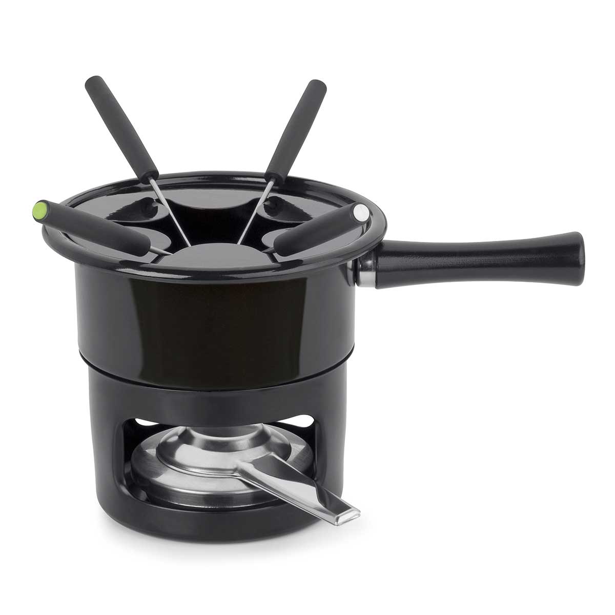 Jogo de Panelas Forma Fondue Viena Preto Aço Carbono 8 Peças