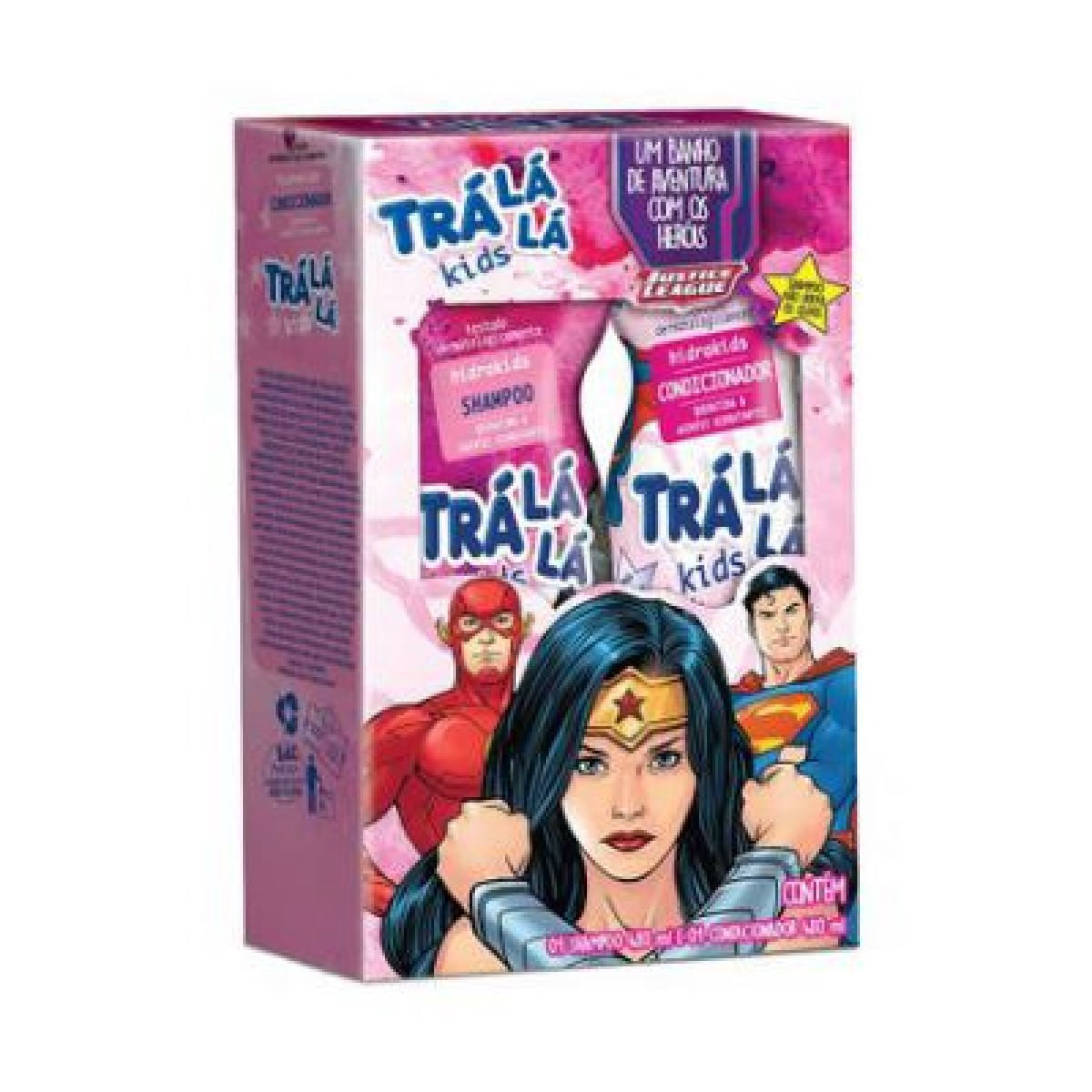 Shampoo e Condicionador Trá Lá Lá Kids Justice League 480 ml