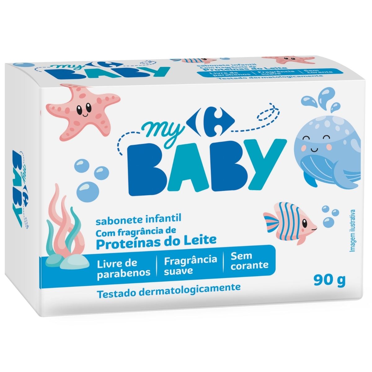 Sabonete em Barra  Infantil Carrefour My Baby Proteinas do Leite 90 g