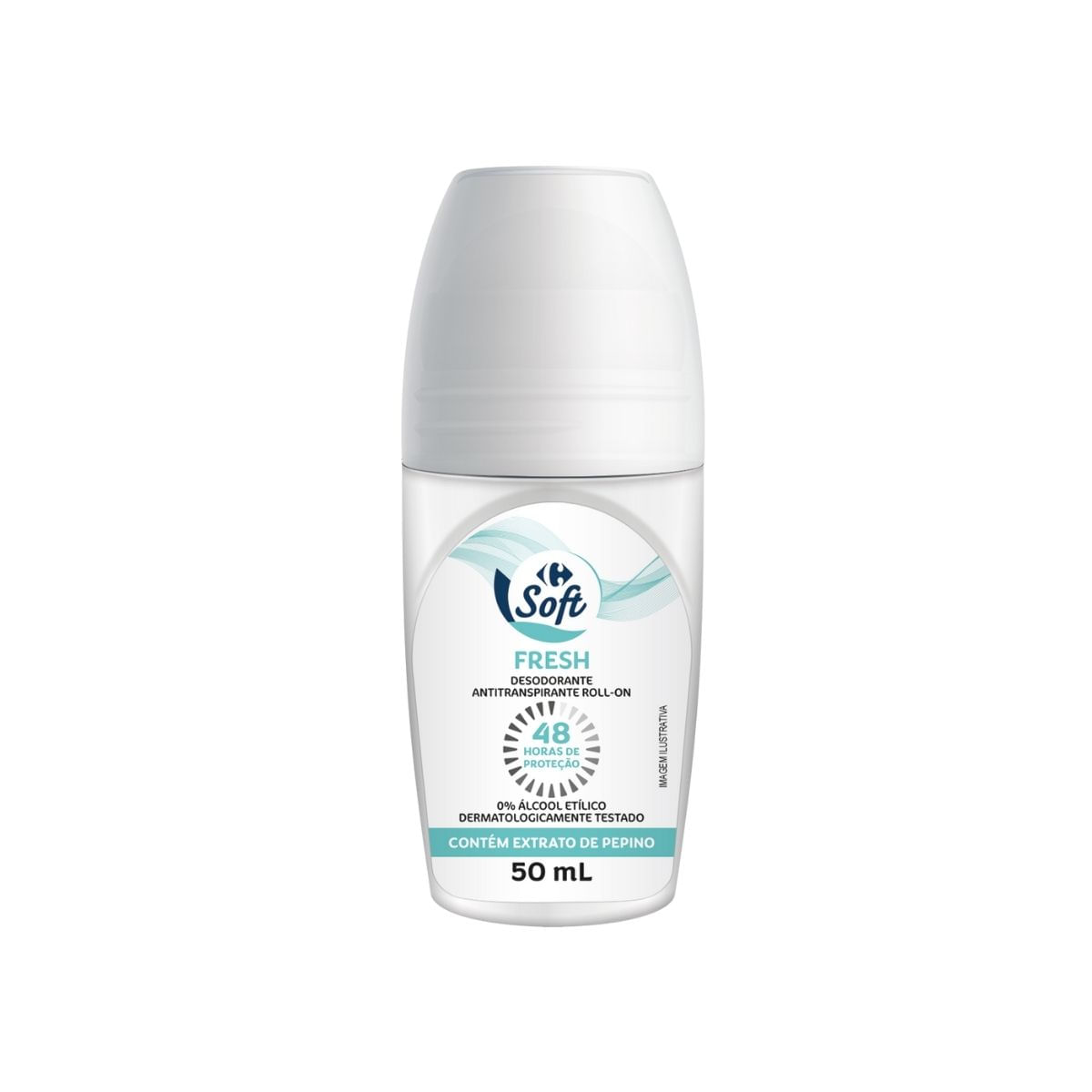 Desodorante Feminino Roll On Fresh Carrefour Soft 50 ml